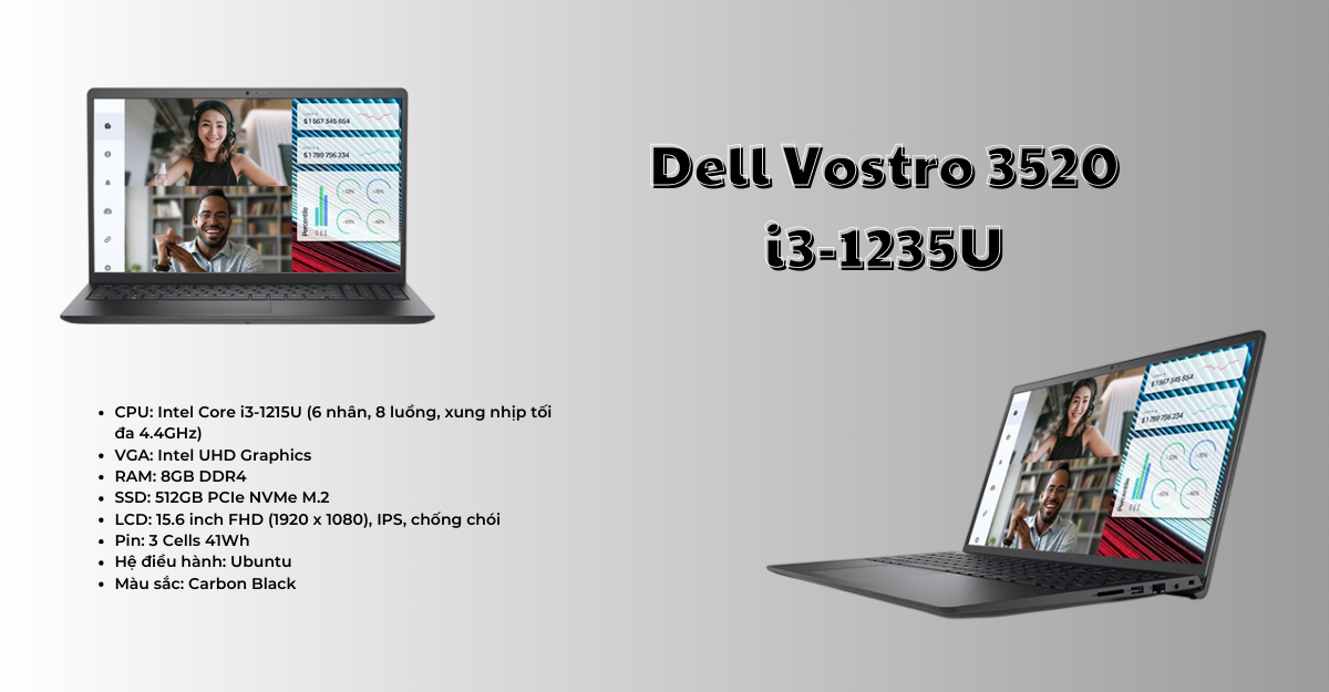 Dell Vostro 3520 : i3-1215U