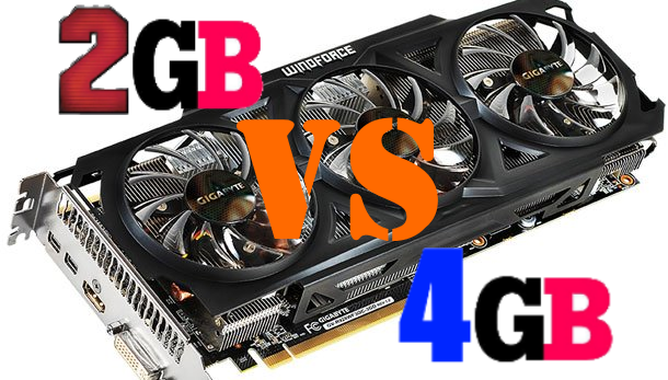 So sánh sự khác biệt giữa Card màn hình có VRAM 2GB và 4GB